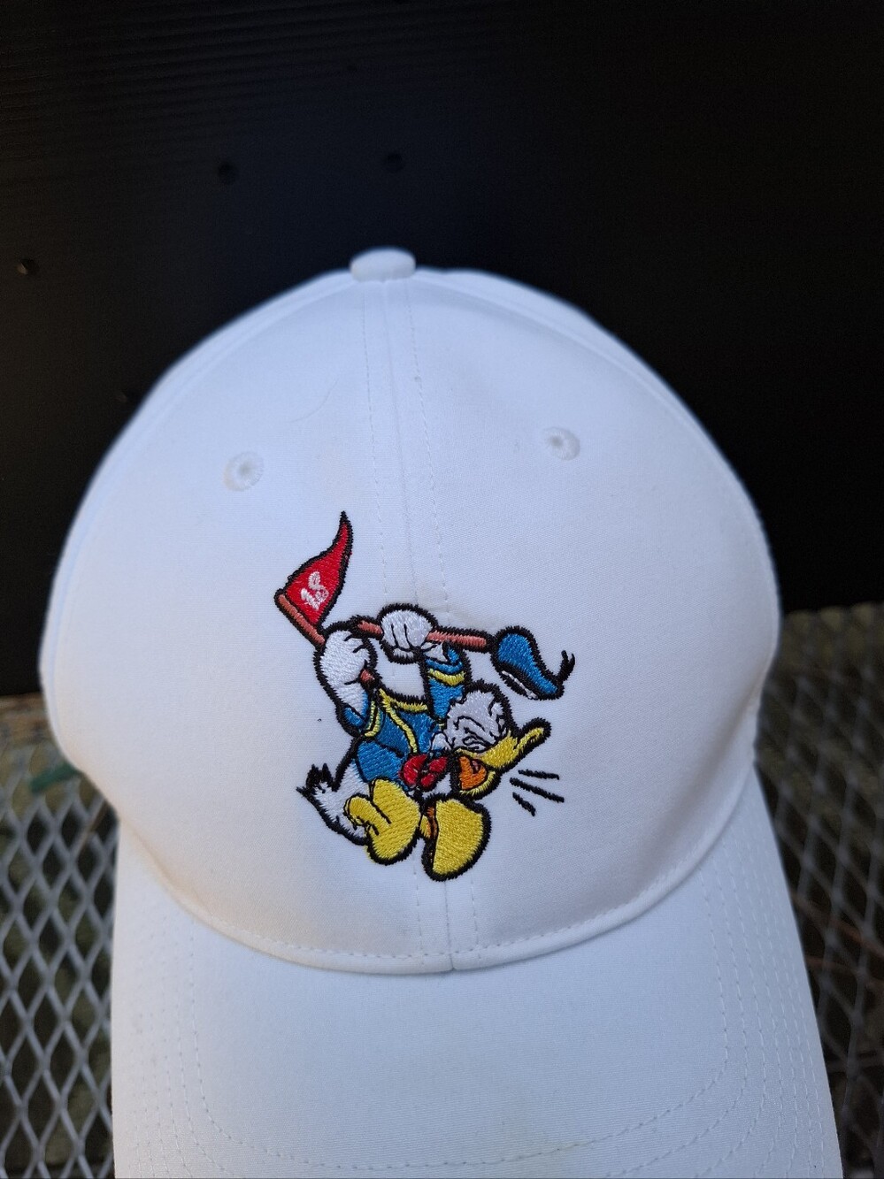 Adidas Golf x Disney Donald Duck Angry Golfer White Baseball Cap Hat